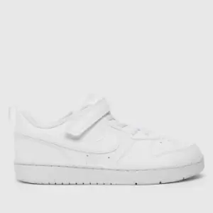 Image of Nike White Court Borough Low Recraft Junior Trainers