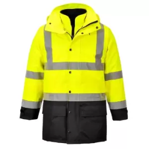 Image of Oxford Weave 300D Class 3 Hi Vis 5-in1 Executive Jacket Yellow / Black L