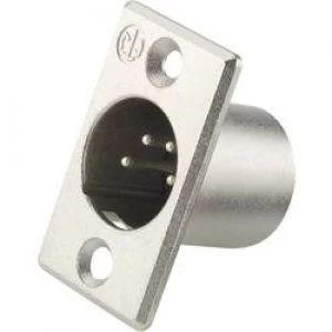 Image of XLR connector Sleeve plug straight pins Number of pins 4 Silver Neutrik NC4MP