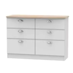 Image of Tilly Ready Assembled 6 Drawer Wide Chest Grey