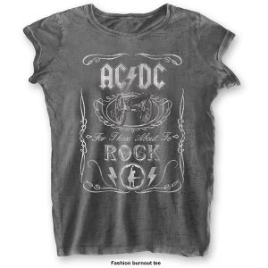 Image of AC/DC - Cannon Swig Womens Medium T-Shirt - Grey