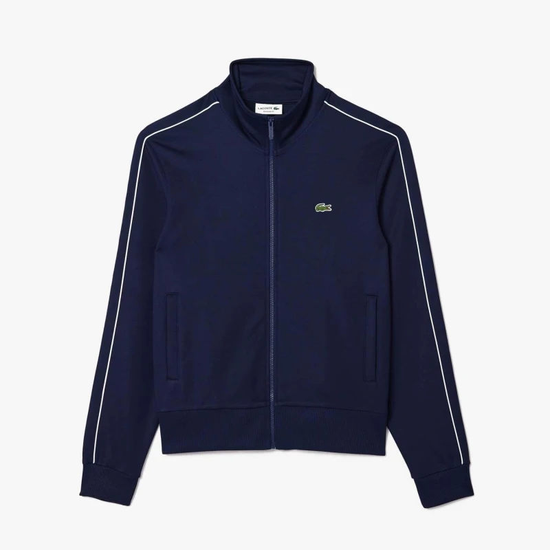 Image of Lacoste Paris Piqu Zip Front Track Jacket Blue male S