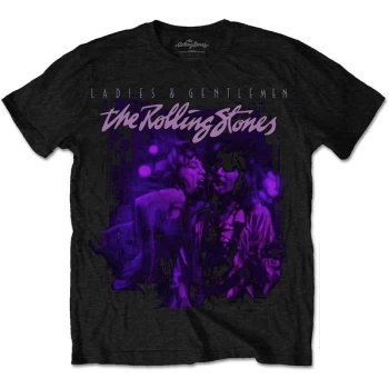Image of The Rolling Stones - Mick & Keith Together Unisex Medium T-Shirt - Black