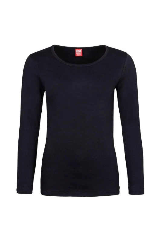 Image of SOCKSHOP Heat Holders 1 Pack 0.45 TOG Long Sleeve Vest Black