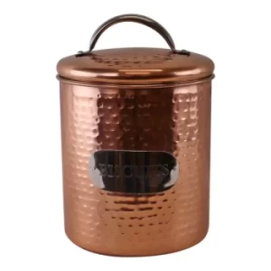 Image of Hammered Copper Biscuit Tin 17x14cm