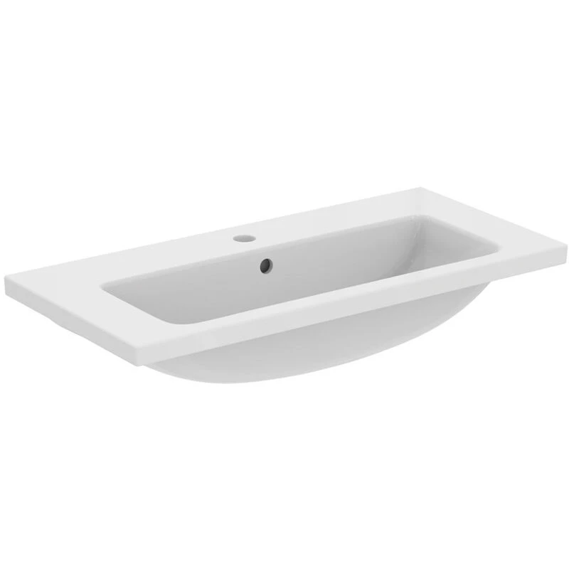 Image of Ideal Standard Ideal Standard - I.Life s Compact Wall Hung Basin 800mm Wide - 1 Tap Hole T458901