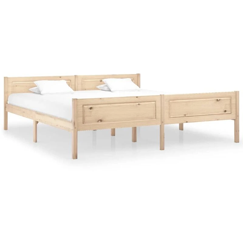 Image of VIDAXL Bed Frame without Mattress Solid Pinewood 180x200cm Super King Vidaxl 8720286364123