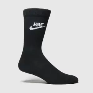 Image of Nike Nsw Everyday Essential Crew Sock, Black/White, size: M, Unisex, Socks, DX5025-010