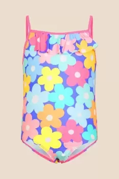 Image of Girls Retro Floral Swimsuit