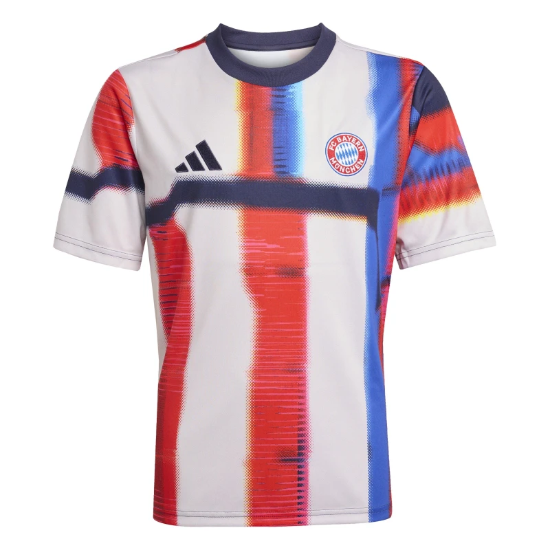 Image of adidas Kids adidas Bayern Munich Pre-Match 2025 2026 Shirt Navy Blue/White unisex 7-8 Years