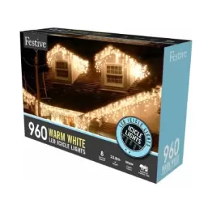 Image of Outdoor Christmas Lights - Warm White - 360 LED Lights
