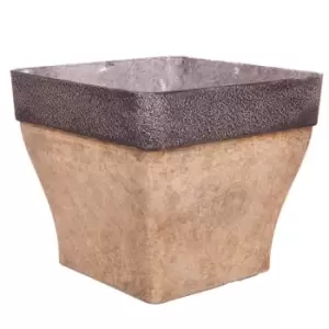 Image of YouGarden RD Diablo 36cm Square Brown Planter - Brown