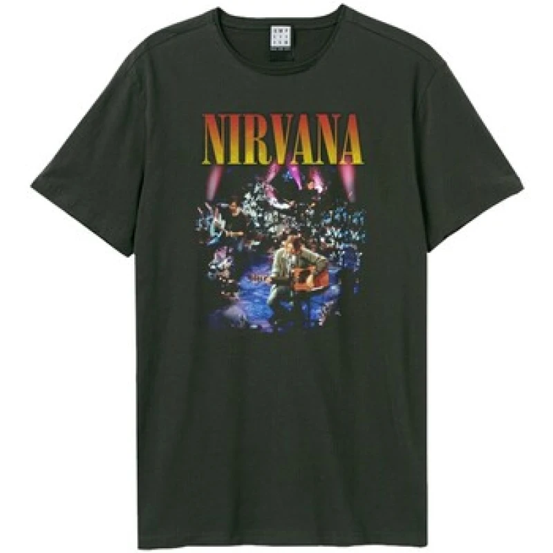Image of Amplified Amplified Men Unplugged In New York Nirvana T-Shirt in Charcoal Size: X-Small Charcoal XS Male 5063527467751