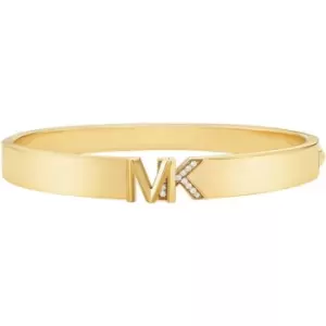 Image of Michael Kors Ladies Michael Kors Gold MK Logo Bangle MKJ7966710 - Gold