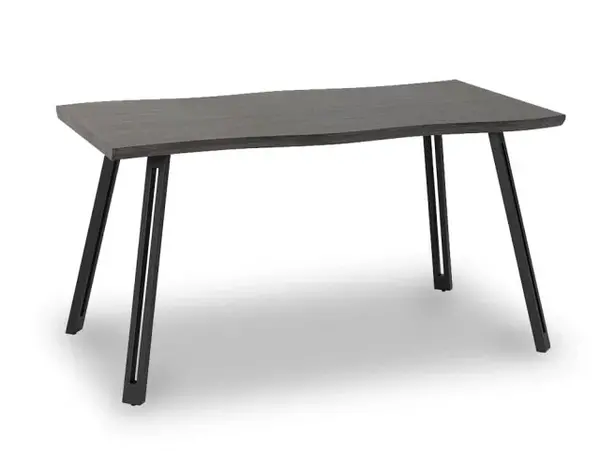 Image of Seconique Quebec Wave 140cm Black Wood Grain Dining Table