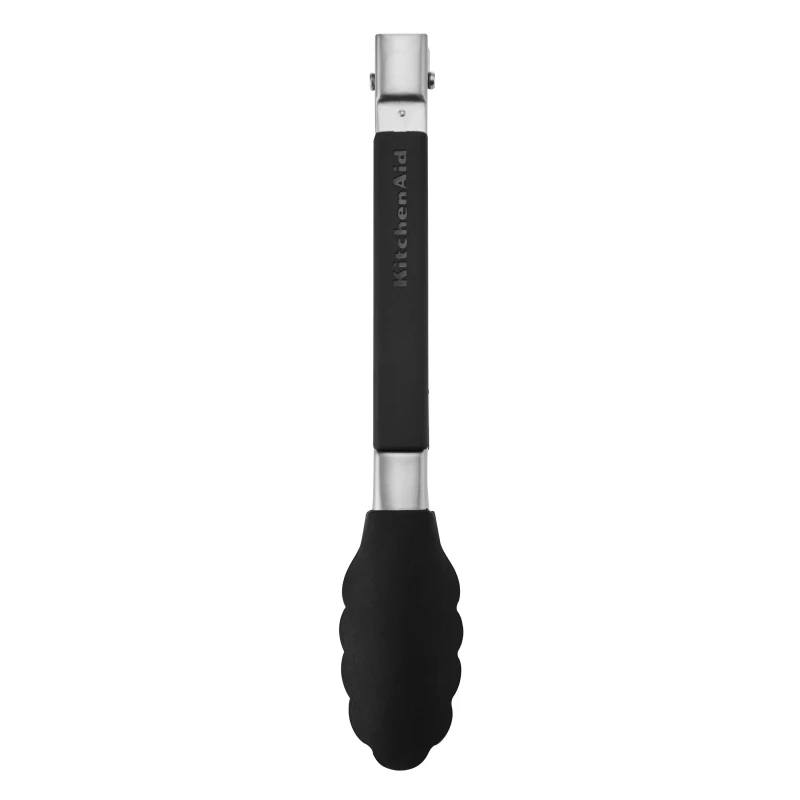 Image of KitchenAid Silicone-tipped Side-locking Tongs, 23Cm, Black KQG203OHOBE