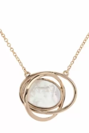 Image of Ladies Karen Millen PVD rose plating Rhythmic Oval Stone Pendant KMJ885-22-46