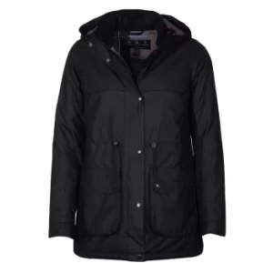 Image of Barbour Womens Cassley Wax Jacket Black/Modern 8