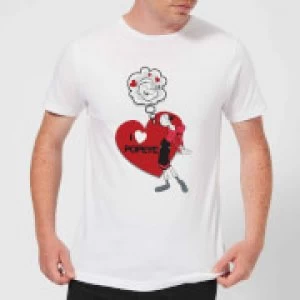 Image of Popeye I Love Popeye Mens T-Shirt - White - S