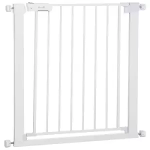 Image of Pawhut Metal Pet Safety Indoor 75-82cm Gate - White