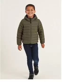 Image of Boys, TOG24 Midsley Lw Down Jacket, Khaki, Size 6-7 Years