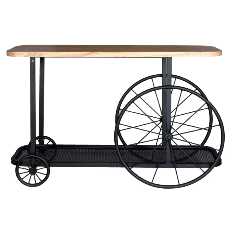 Image of Indian Hub Craft Wheel Console Table