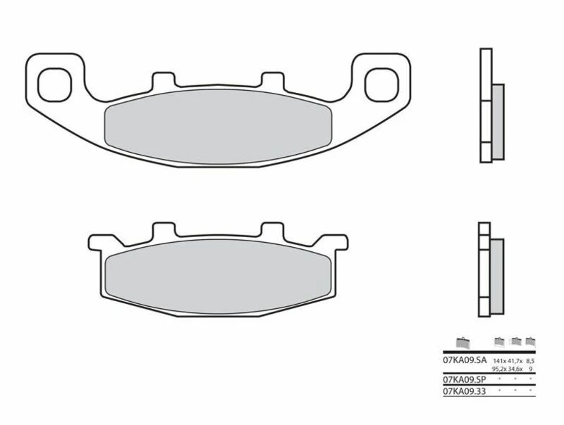 Image of Brembo S.p.A. Street Carbon Ceramic Brake pads - 07KA0933