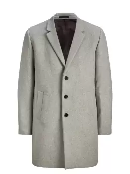 Image of JACK & JONES Recycled Wool Blend Coat Men Grey