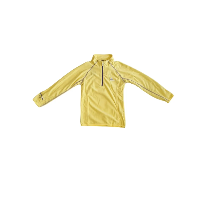 Image of Peak Mountain Micro fleece half zip sweatshirt for girls Peak Mountain Gafine Jaune Female 10 ans GAFINE/AF/1-JAUNE