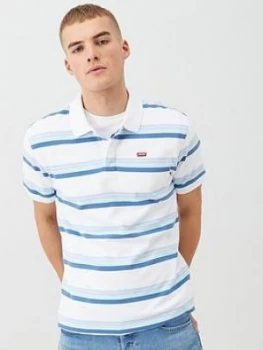 Image of Levis Original Stripe Batwing Polo Shirt - White