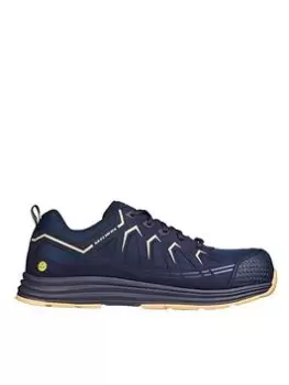 Image of Skechers Work Malad Ii Lace Up Athletic Composite Toe Shoe, Navy, Size 7, Men