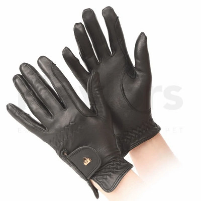 Image of Aubrion Aubrion Men Leather Riding Gloves in Black Size: X-Small Black XS Male 5059958375123