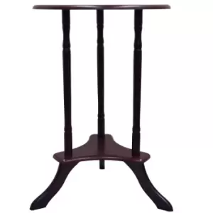 Image of Techstyle Round Wooden Telephone / End / Bedside Table Mahogany