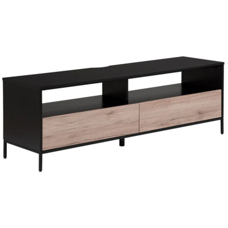 Image of Beliani TV Stand Sydney Brown/ Black