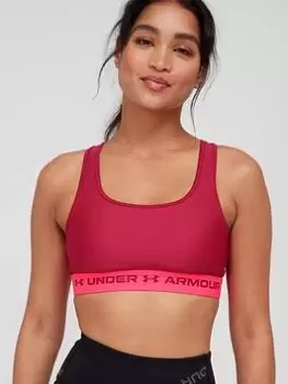Image of Under Armour Crossback Mid Bra - Rose