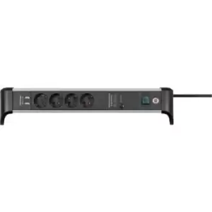 Image of Brennenstuhl 1391020410 Surge protection power strip Aluminium , Black PG connector