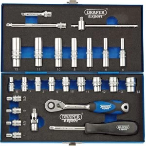 Image of Draper Expert 26 Piece 1/4" Drive Hex Socket Set Metric 1/4"
