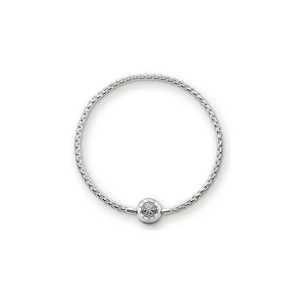 Image of Thomas Sabo Karma Beads Sterling Silver Bracelet KA0001-001-12 Size 21