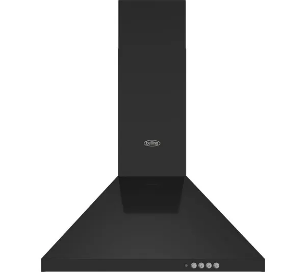 Image of Belling BEL CHIM 603PYR BLK Chimney Cooker Hood - Black