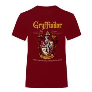 Image of Harry Potter Unisex Adult Gryffindor T-Shirt (M) (Maroon)