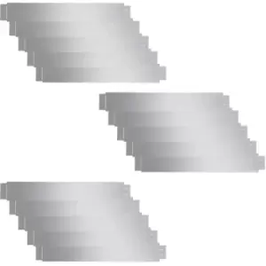 Image of Vidaxl - Set of 15 Flexible Lawn Fence Galvanised Steel 100 x 14cm Silver
