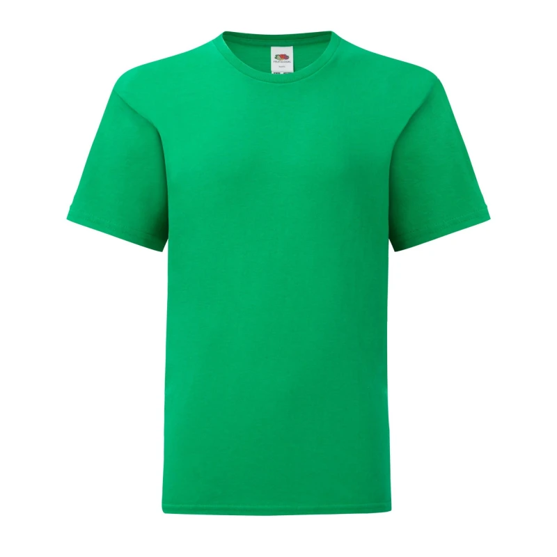 Image of Fruit of the Loom Iconic 150 T-Shirt in Bottle Green Size: 12-13 Years Bottle Green Unisex 12-13 Years