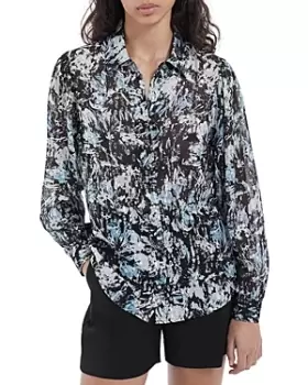 Image of The Kooples Firework Metallic Button Up Shirt