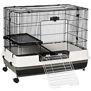 Image of PawHut Small Animal Cage Black, White 527mm x 800 mm x 660 mm