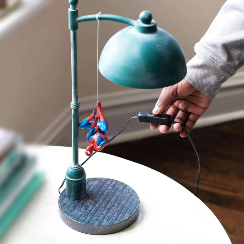 Image of Menkind Marvel Spider-Man 16" Hanging Street Lamp in Dark Grey Size: 11" Dark Grey Unisex 11"