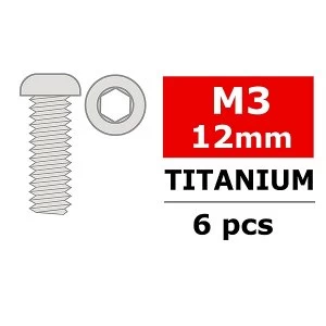 Image of Corally Titanium Screws M3 X 12Mm Hex Button Head 6 Pcs