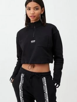 Image of Adidas Originals Cropped Sweat - Black