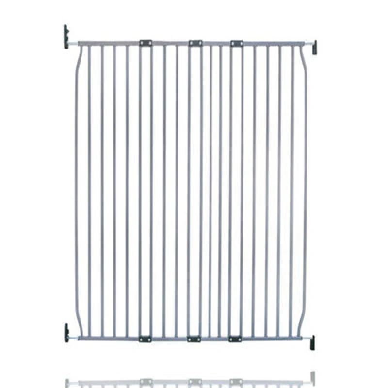 Image of Safetots Extra Tall Eco Screw Fit Baby Gate, Grey, 110Cm - 120Cm, Extra Tall Gate 100Cm In Height, Stair Gate For Baby