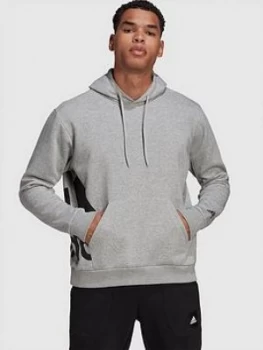 Image of Adidas Box Badge Of Sport Hoodie - Grey