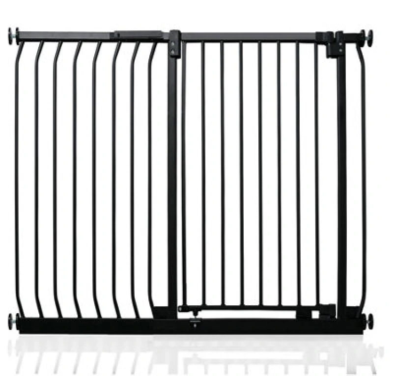 Image of Safetots Extra Tall Elite Safety Gate, 107Cm - 116Cm, Matt Black, Extra Tall 96.8Cm In Height, Pressure Fit Stair Gate